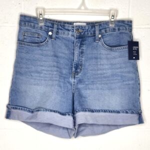 Crown & Ivy Cuffed Jean Shorts